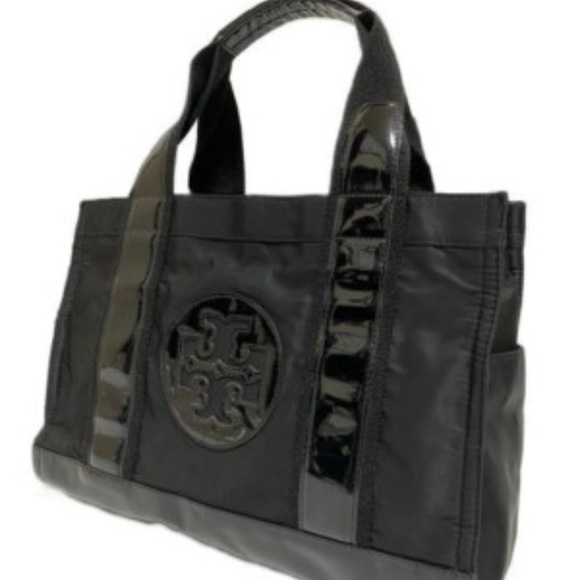Tory Burch Black Ella Nylon Tote Bag - Picture 1 of 3